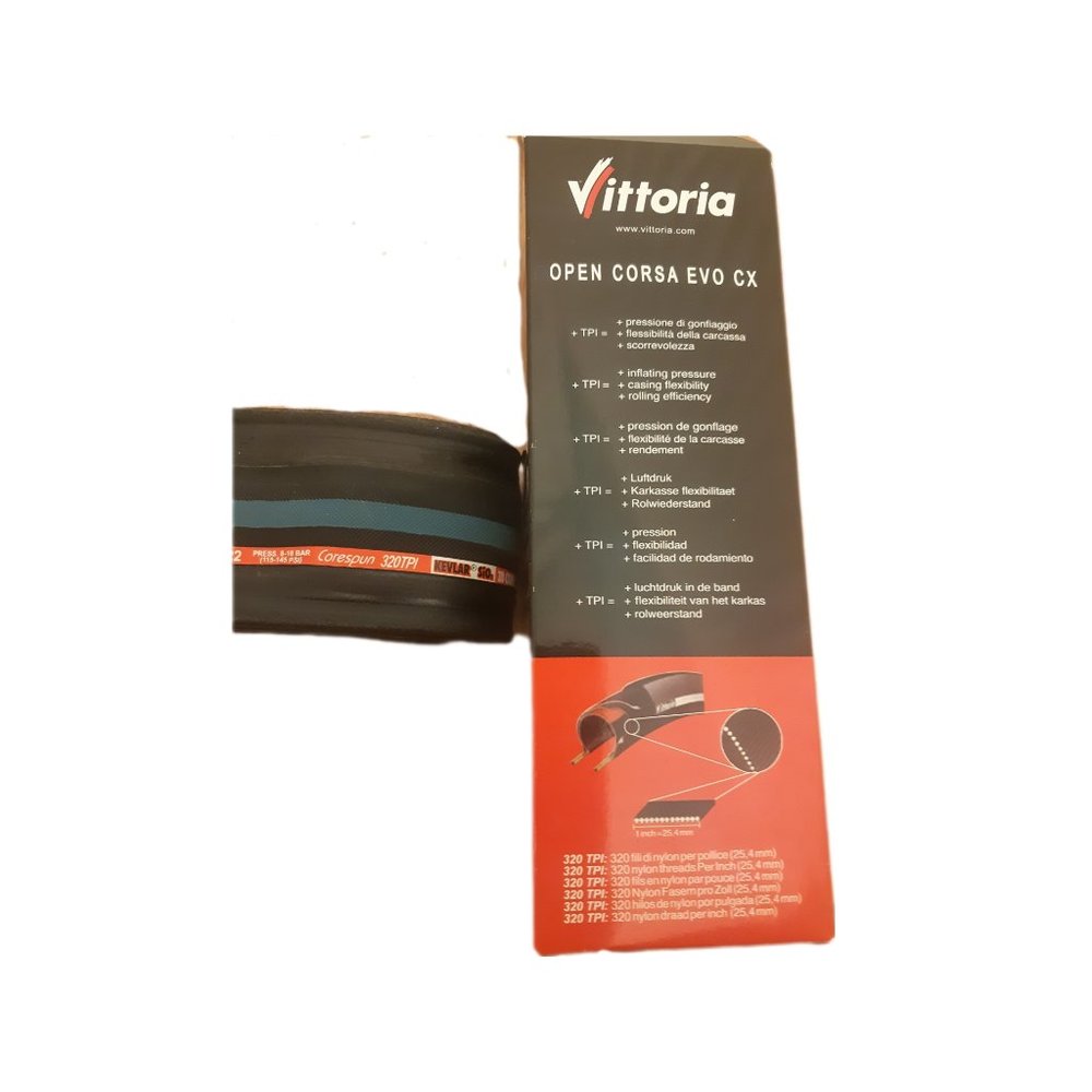 New & Original Box Vittoria Open Corsa EVO CX 700 x 23c Road Tire Clincher Black